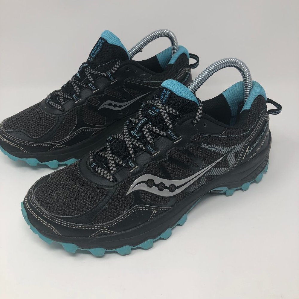 Saucony Excursion TR 11 Trail Running Shoes Size 9 Womens Black Sneakers